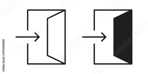 Inside icon concept design set. Icon Element For Design