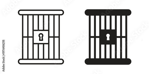 Jail icon concept design set. Icon Element For Design