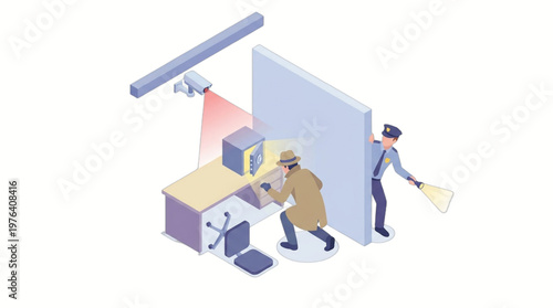 Workers installing large light panel.