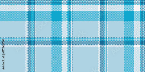 Checking plaid texture vector, suite tartan background pattern. Robe fabric textile check seamless in light blue and cyan colors.