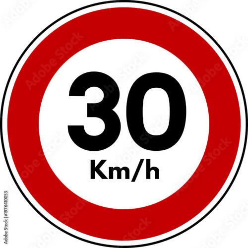 Speed Limit 30 Traffic Sign