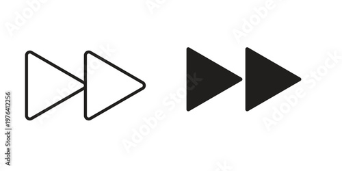 Foto Forward icon collection on white background. Vector icon art.