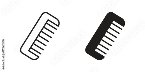 Hair brush icon collection on white background. Vector icon art.