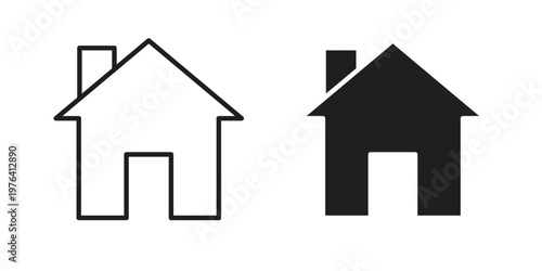 Home icon collection on white background. Vector icon art.