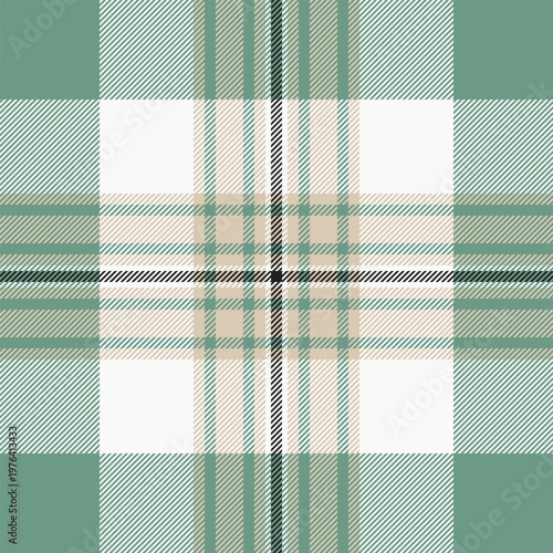 Bandanna tartan plaid pattern, towel textile background check. Arabic vector fabric texture seamless in pastel and white colors.