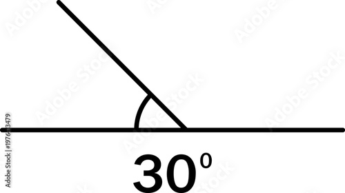 A simple geometric diagram showing an angle and lines