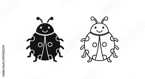 Cute Ladybug Designs for Kids and Art Lovers Vector