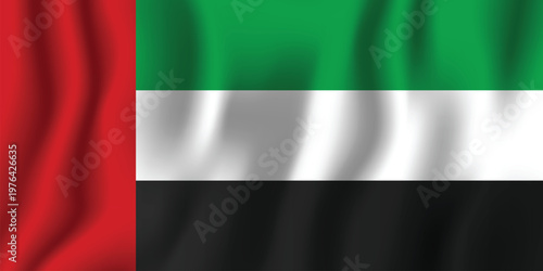 United arab emirates flag waving a symbol of national pride and unity