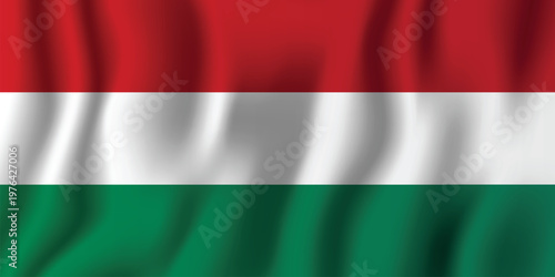 Title waving flag of hungary a vibrant national symbol description a digitally rendered image of the hungarian flag waving gently showcasing its