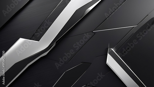 Pristine Dark Carbon Fiber Panels With Glowing White Edges
