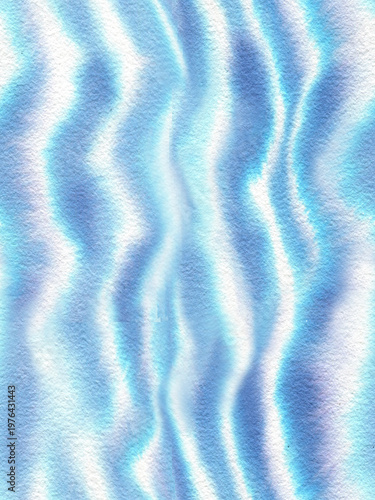 Sea watercolor waves in blue green tones striped seamless pattern for summer fabrics, home decor, bedding, package, wallpaper.