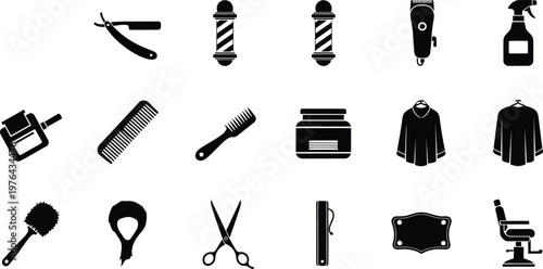 Flat lay collection of travel and grooming essentials on white background  