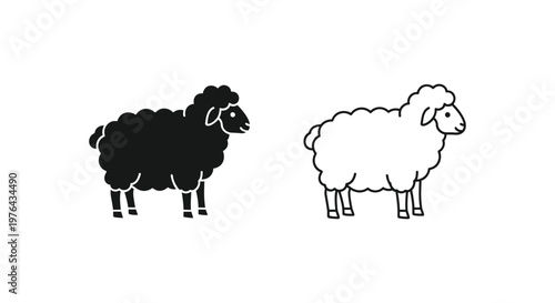BlackAndWhiteSheepDesigns-IconsSymbols Vector