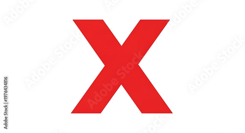 A large red X symbol on a white background, representing rejection or cancellation