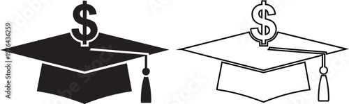 Black and white of a chef and scientist holding money and lightbulb chef silhouette scientist silhouette