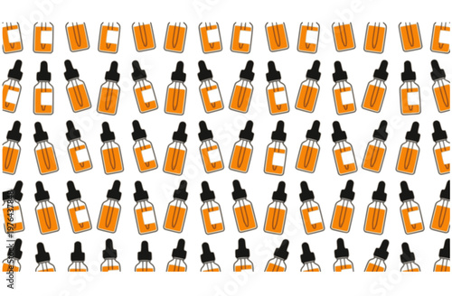 bottle of cuticle oil seamless pattern
