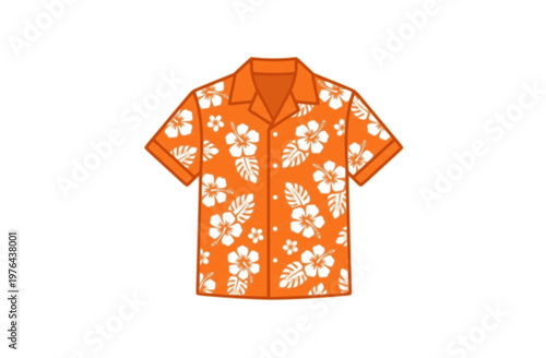 shirt hawaiian flowers vector illustration
