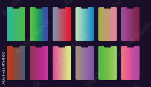 Vibrant Gradient Backgrounds Collection: Abstract Color Palettes for UI/UX Design, Mobile Apps, and Digital Wallpapers