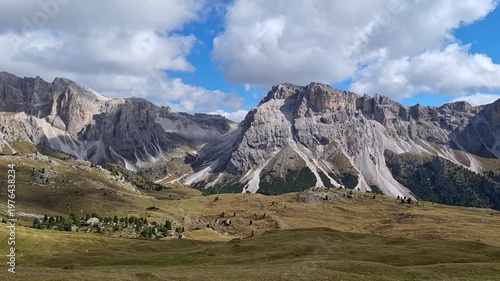 Bare rock in the natural park puez-odle dolomites unesco.