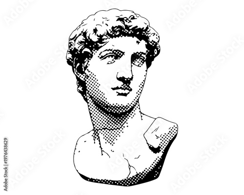 Timeless Artistic Portrait: A classical marble bust, a symbol of artistic heritage and historical significance. Its poised gaze hints at stories untold.