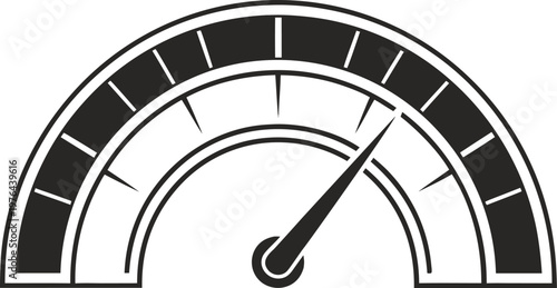 Luxury style credit score indicator with gauge meter