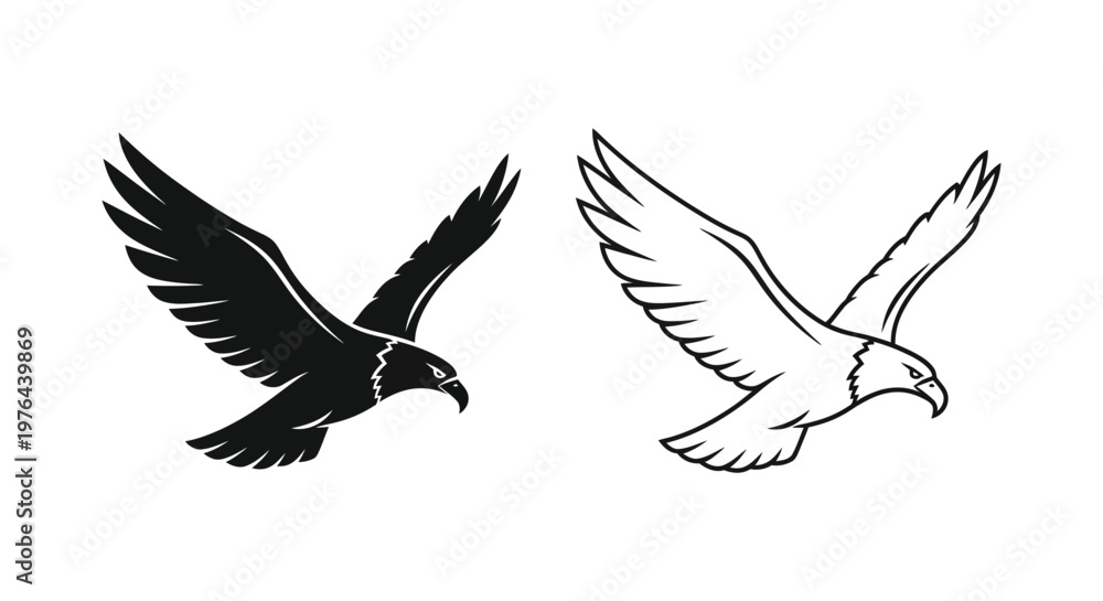 Fototapeta premium Eagle Symbols Powerful Flight Designs for Branding Vector