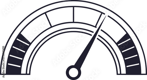 Luxury style credit score indicator with gauge finance meter