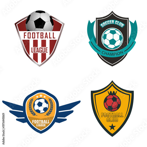 Football Club Badges: Vibrant badges representing the spirit and competition of football clubs, showcasing intricate designs that reflect the passion for the sport.