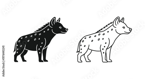 Spotted Hyena Identification Guide Vector