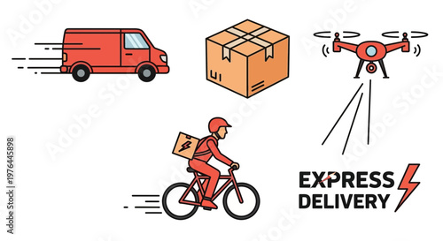 Delivery Rider on a Bicycle.