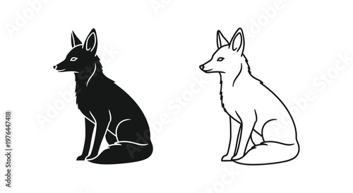 Black and Tan Wild Canine Comparison Guide Vector