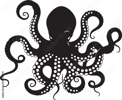 Black silhouette illustration of a carnivorous nepenthes pitcher plant with carnivorous nepenthes silhouette