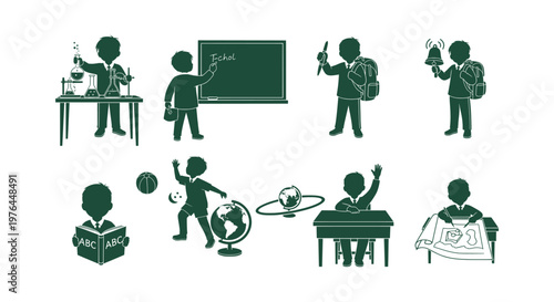 Vintage Retro Camper Van Illustration with Sun and Floral Boho Elements Minimalist Line Art Vector