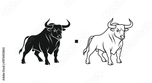 Yak Bull Symbolic Art Designs  Illustrations Vector