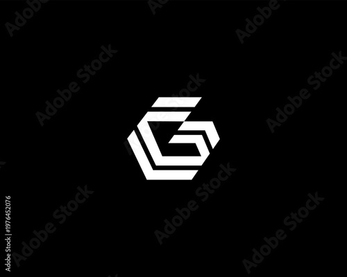 Modern geometric letter G logo. Minimalist vector monogram for construction, architecture, engineering and industrial branding
