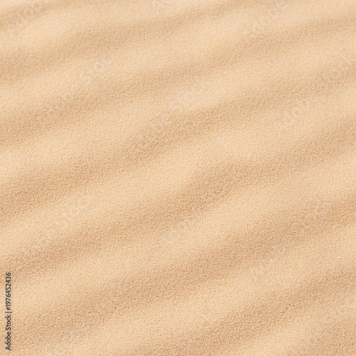 Sable Fin Gros Plan Grain Délicat et Légères Ondulations Désert Beige Chaud

