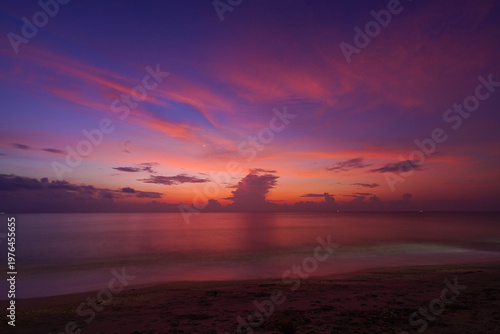 sunset over the sea