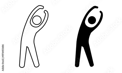 daily activites icon outline and glyph vector illustration