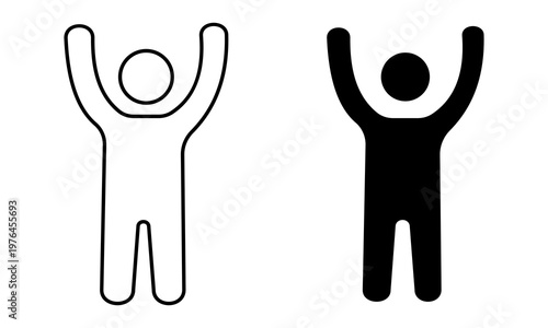 Daily Activities Icon Outline and Glyph Celebrating Human Action and Achievement