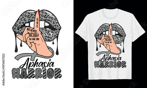 Aphasia Warrior T-Shirt design