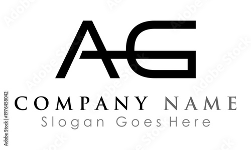 AG letter identity logo vector