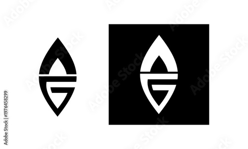 simple AG letter monogram logo