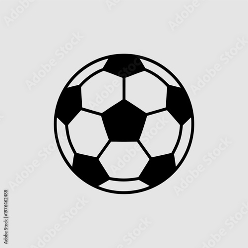 Black And White Soccer Ball On Gray Background