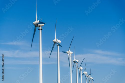 Bozcaada, Çanakkale Castle, town center architecture and environmental details, wind turbines located on the west of the island.