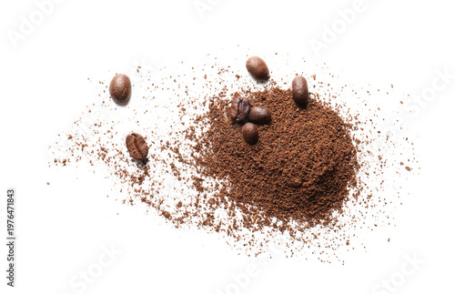 Pile of coffee powder with ...
