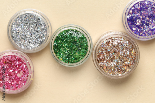 Jars of different glitters ...