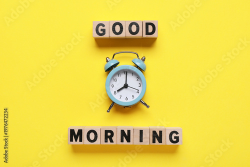 Alarm clock and words GOOD ...