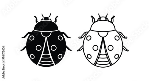 Ladybugs Design Classic Black Spots  Patterns Vector