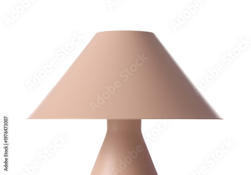 Beige table lamp on white b...