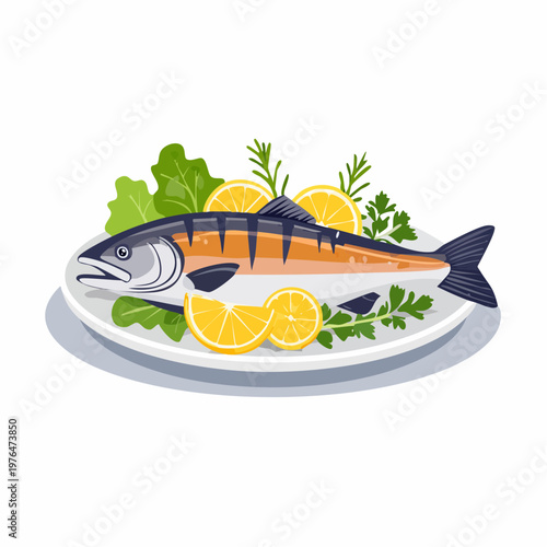 Gegrillte Forelle mit Kräutern